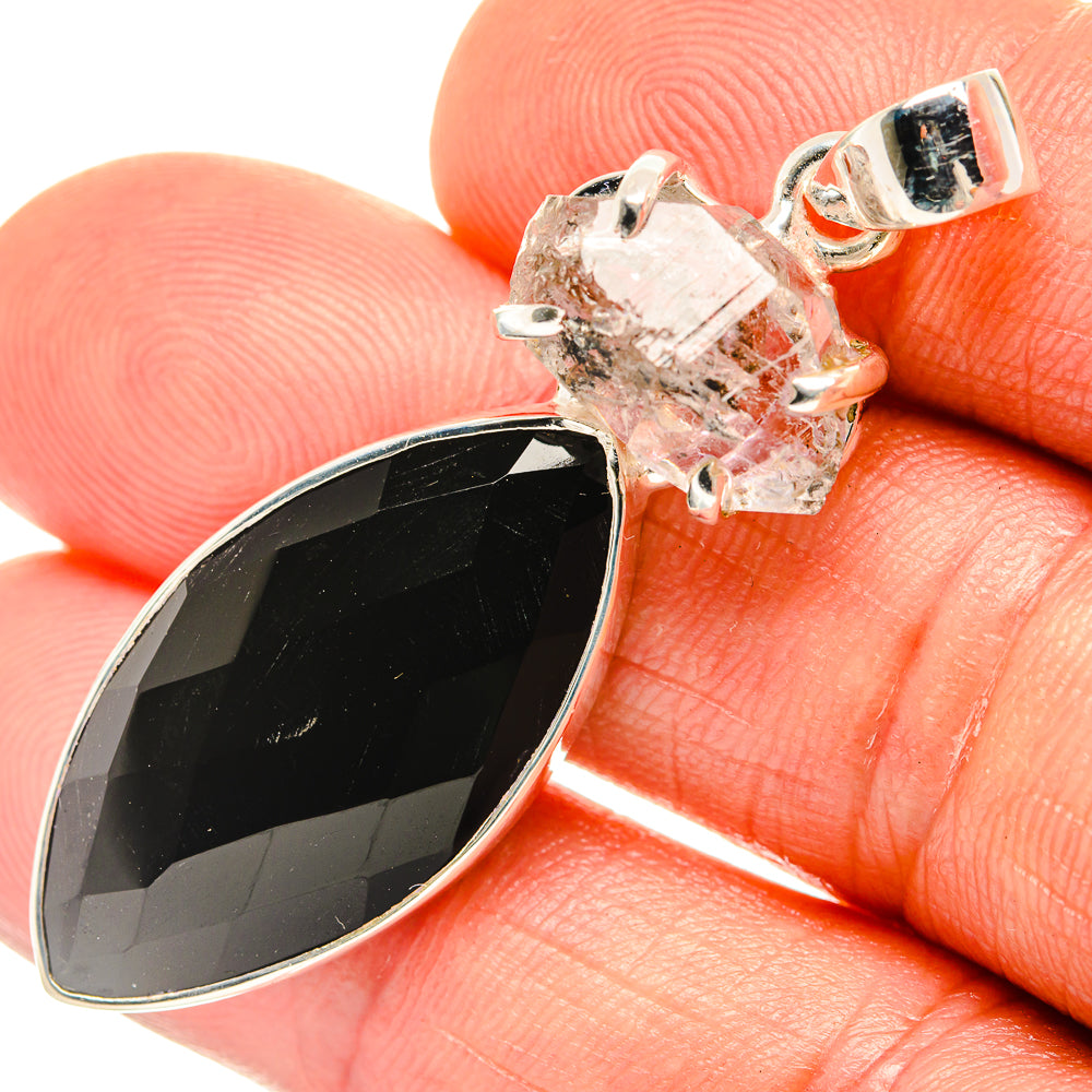 Black Onyx Pendants handcrafted by Anasilvercos - PD27005