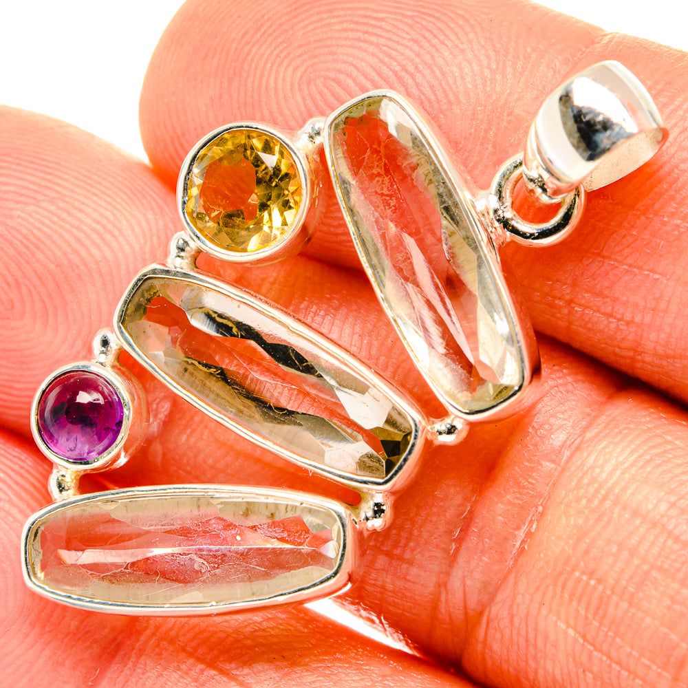 White Quartz Pendants handcrafted by Anasilvercos - PD27024
