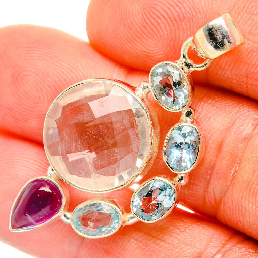 White Quartz Pendants handcrafted by Anasilvercos - PD27029