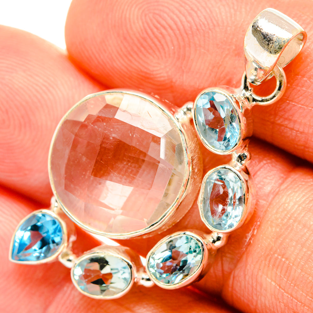 White Quartz Pendants handcrafted by Anasilvercos - PD27030