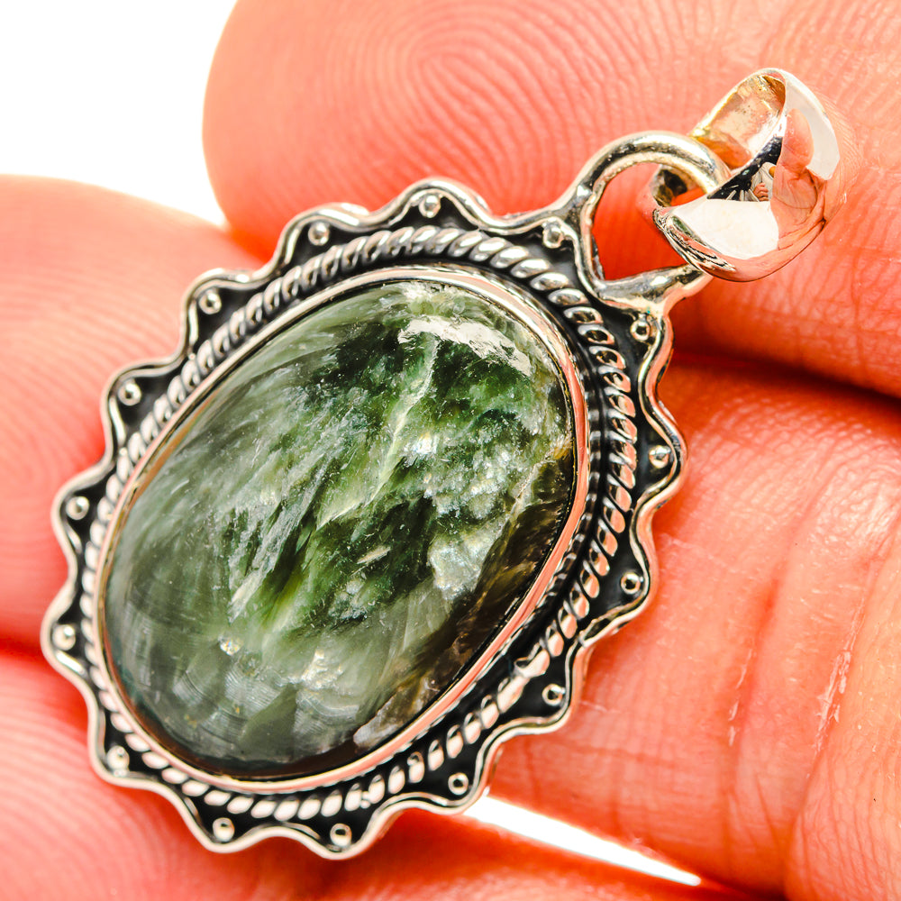 Seraphinite Pendants handcrafted by Anasilvercos - PD27036