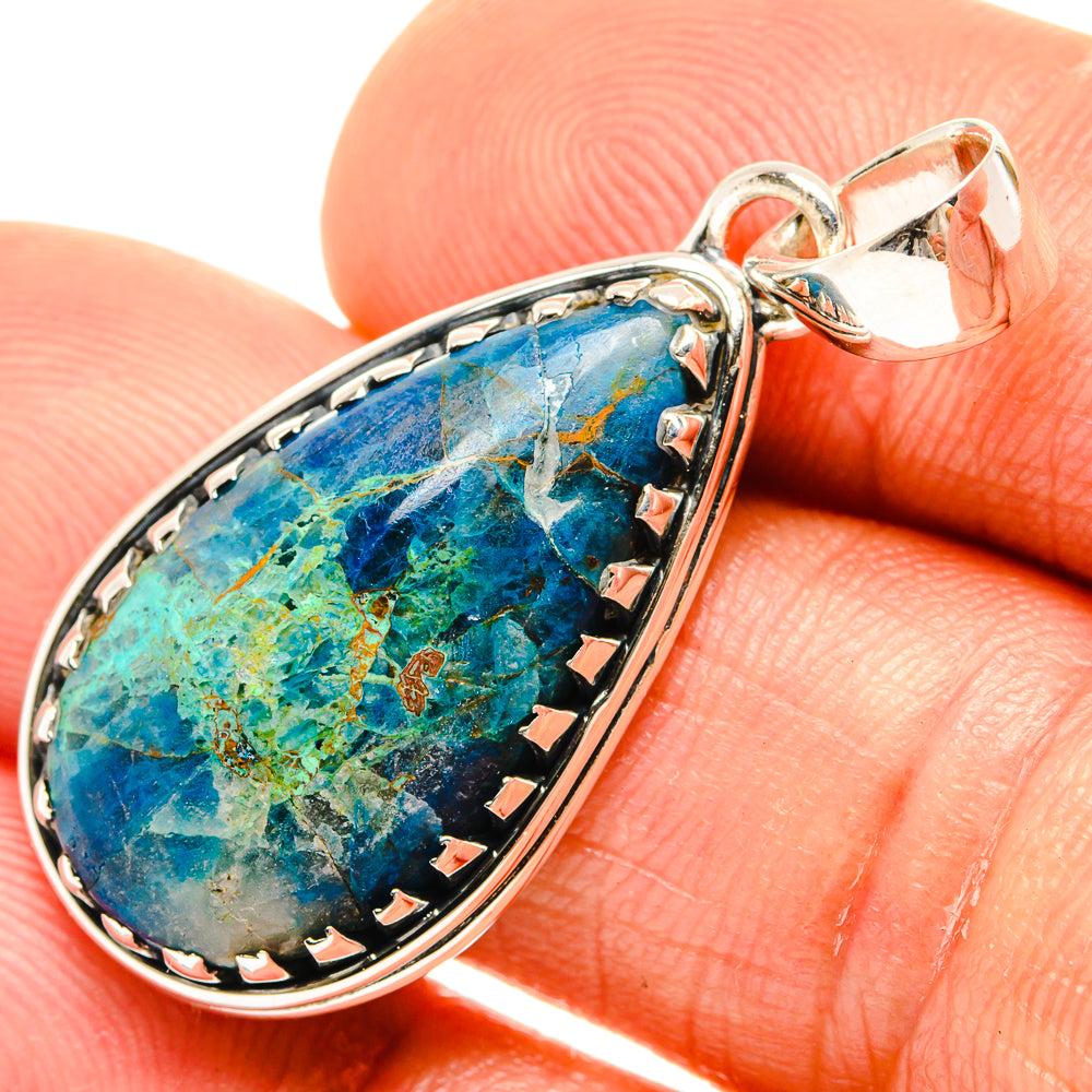 Chrysocolla Pendants handcrafted by Anasilvercos - PD27038