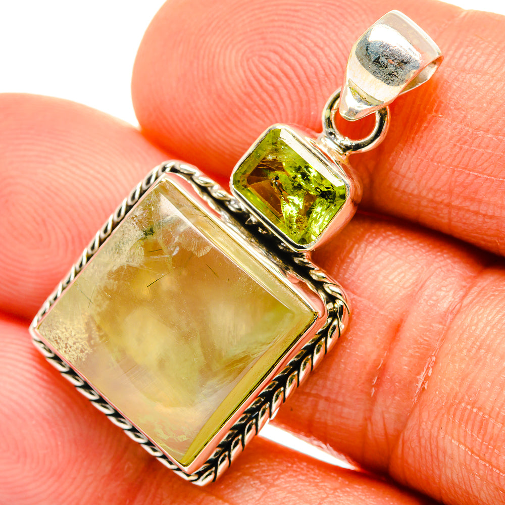 Prehnite Pendants handcrafted by Anasilvercos - PD27043