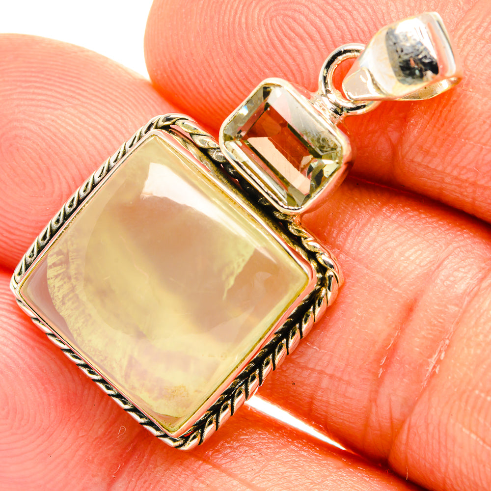 Prehnite Pendants handcrafted by Anasilvercos - PD27048