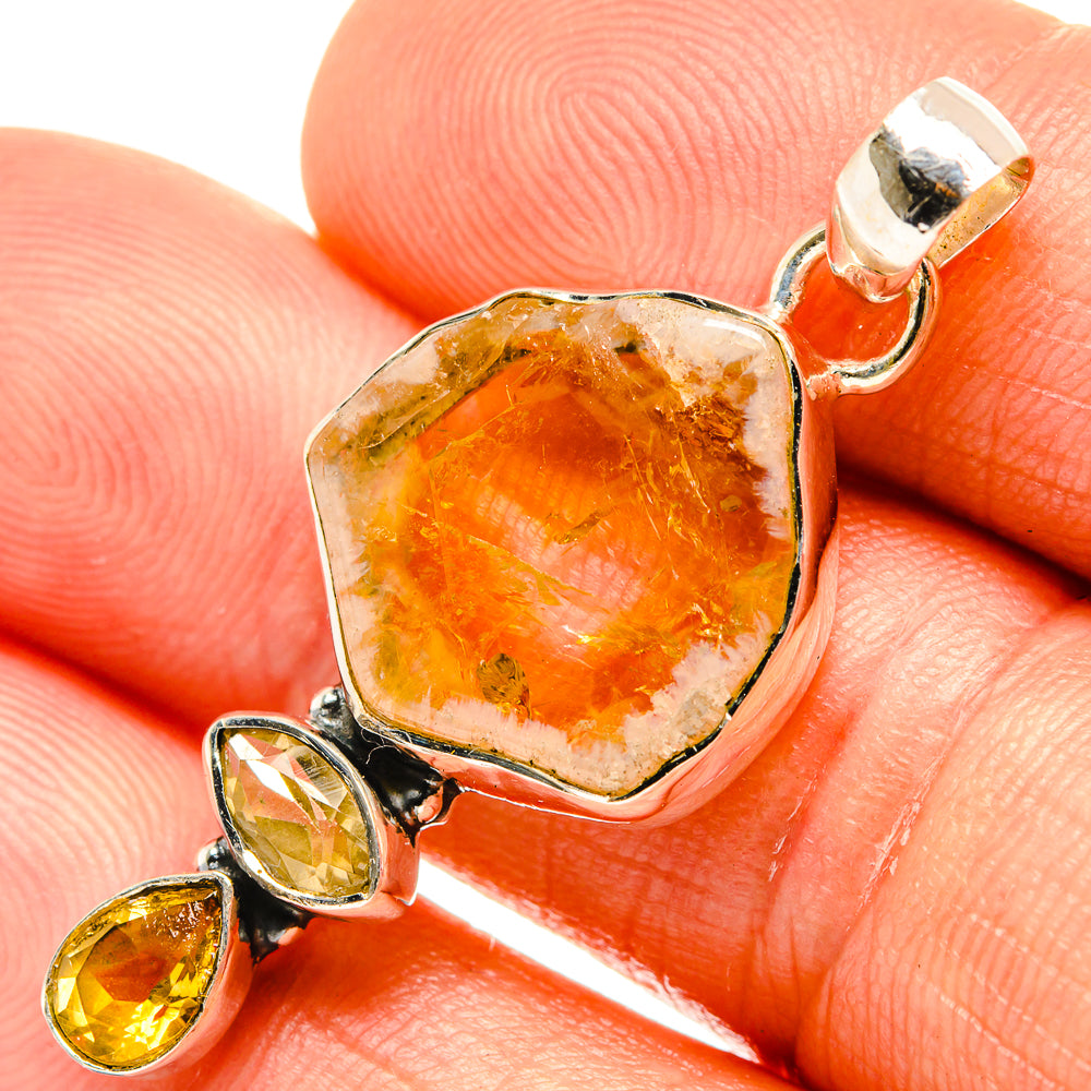 Citrine Pendants handcrafted by Anasilvercos - PD27062