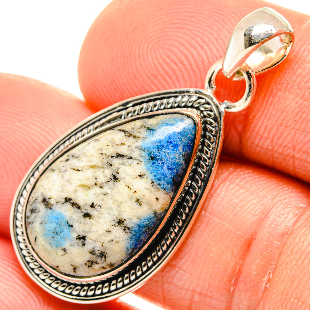 K2 Blue Azurite Pendants handcrafted by Anasilvercos - PD27067