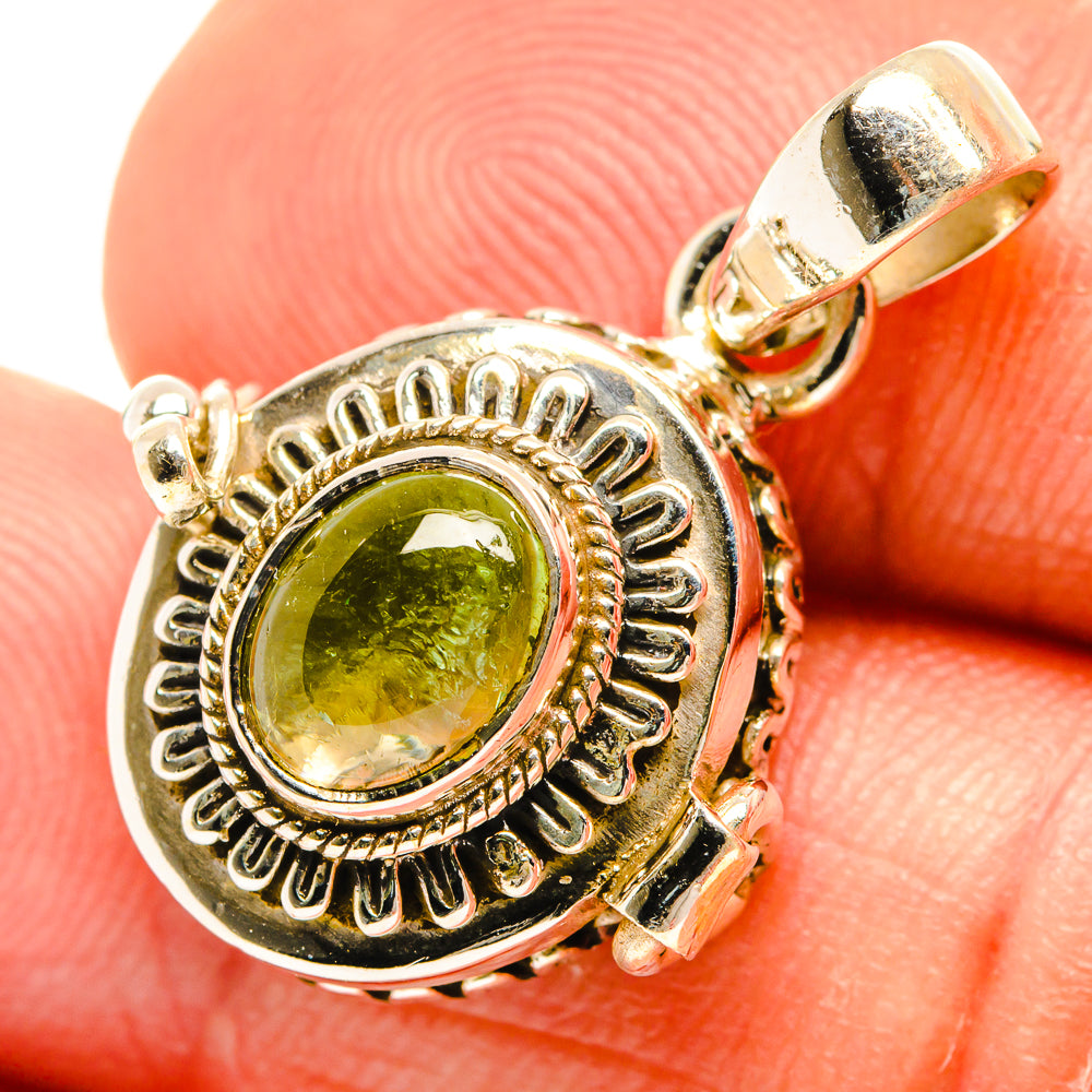 Green Tourmaline Pendants handcrafted by Anasilvercos - PD27081