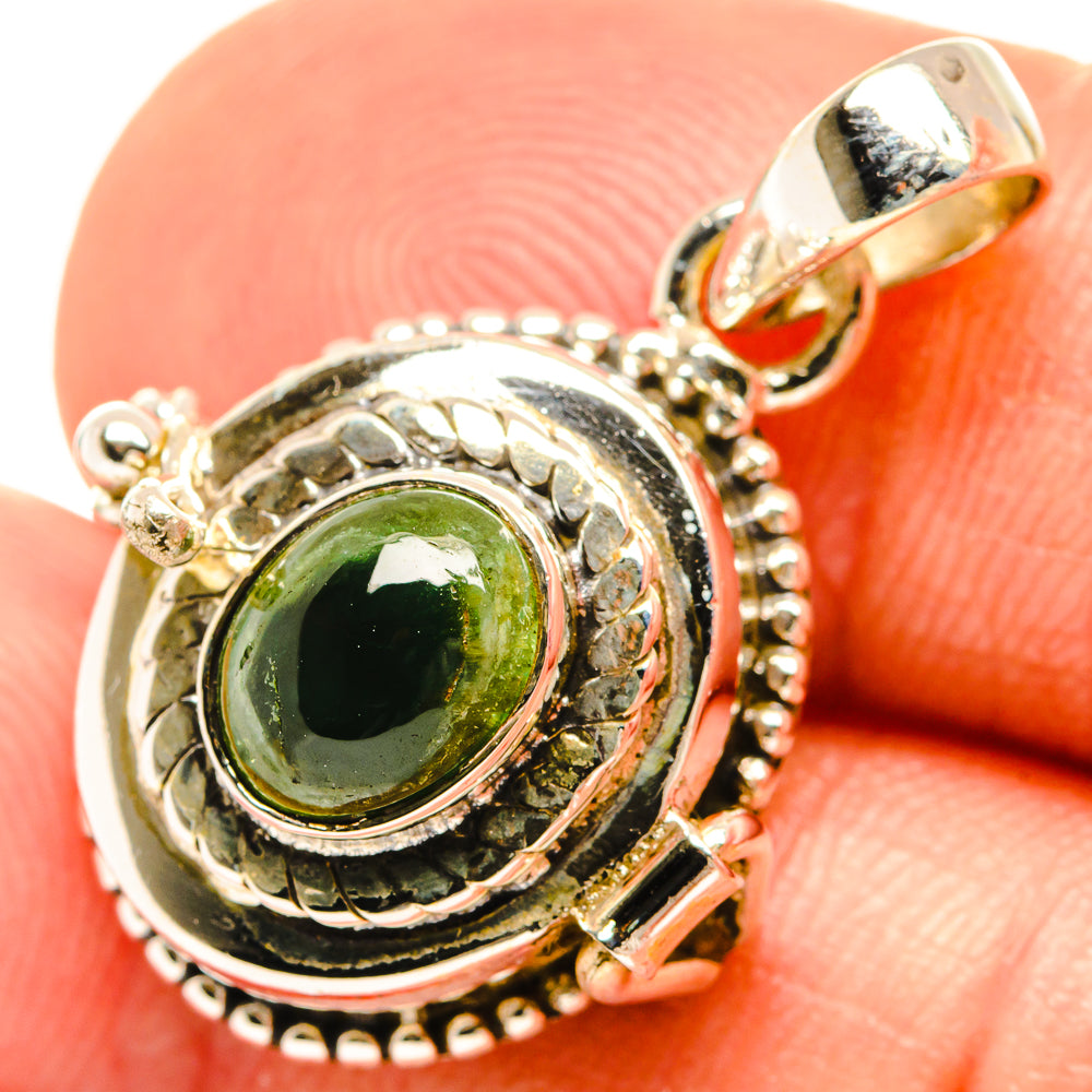 Green Tourmaline Pendants handcrafted by Anasilvercos - PD27086
