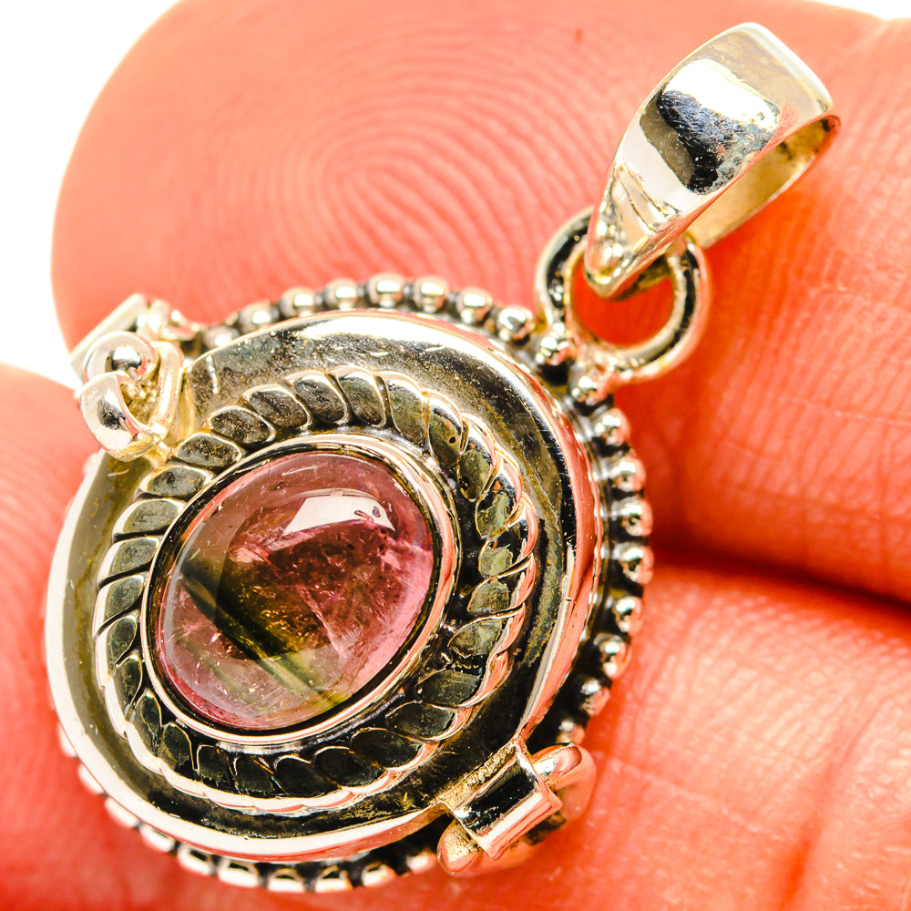 Watermelon Tourmaline Pendants handcrafted by Anasilvercos - PD27103
