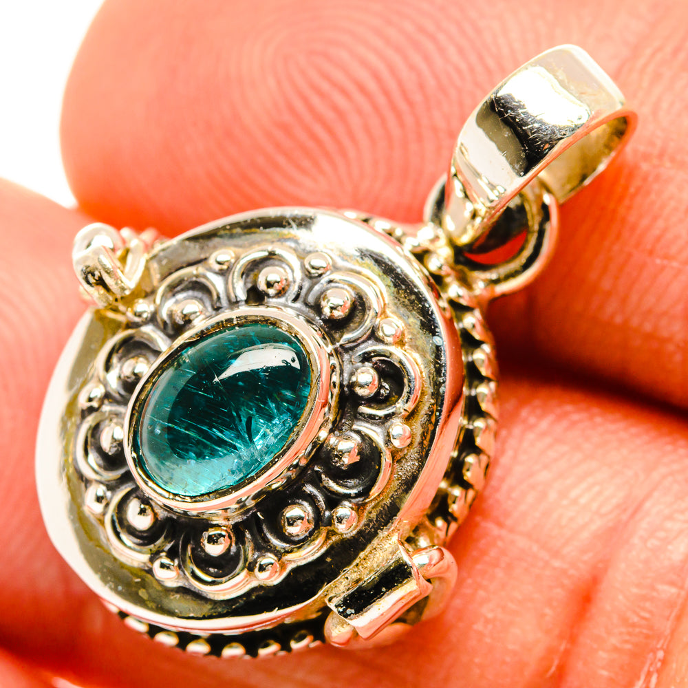 Blue Fluorite Pendants handcrafted by Anasilvercos - PD27104