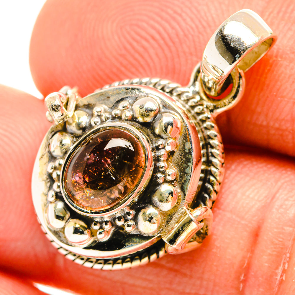 Pink Tourmaline Pendants handcrafted by Anasilvercos - PD27111