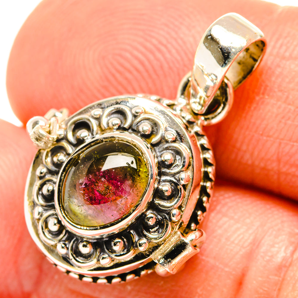 Watermelon Tourmaline Pendants handcrafted by Anasilvercos - PD27112
