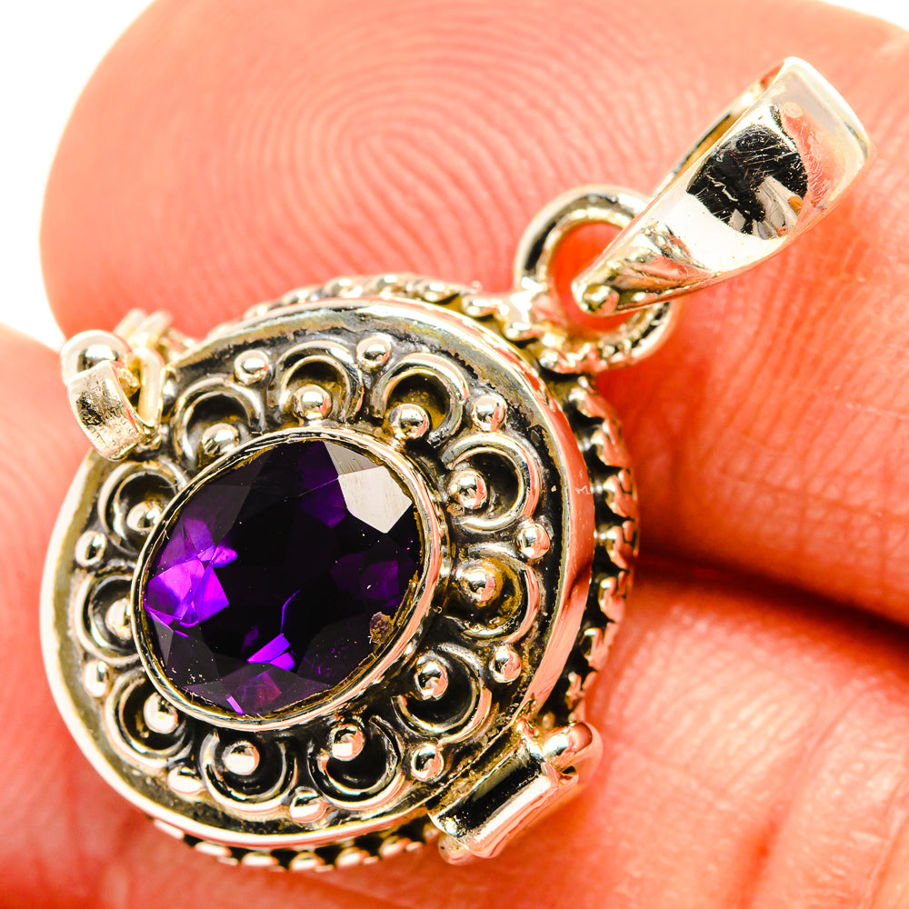 African Amethyst Pendants handcrafted by Anasilvercos - PD27116