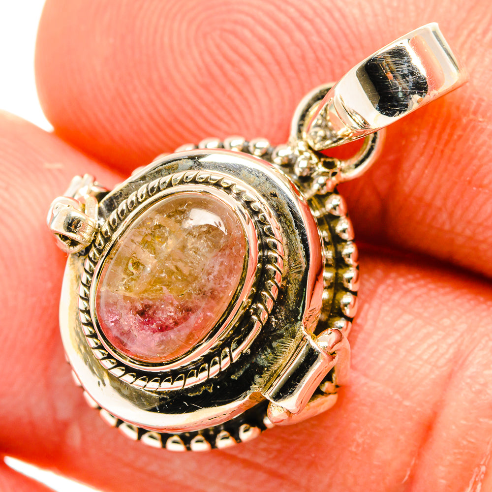 Pink Tourmaline Pendants handcrafted by Anasilvercos - PD27117