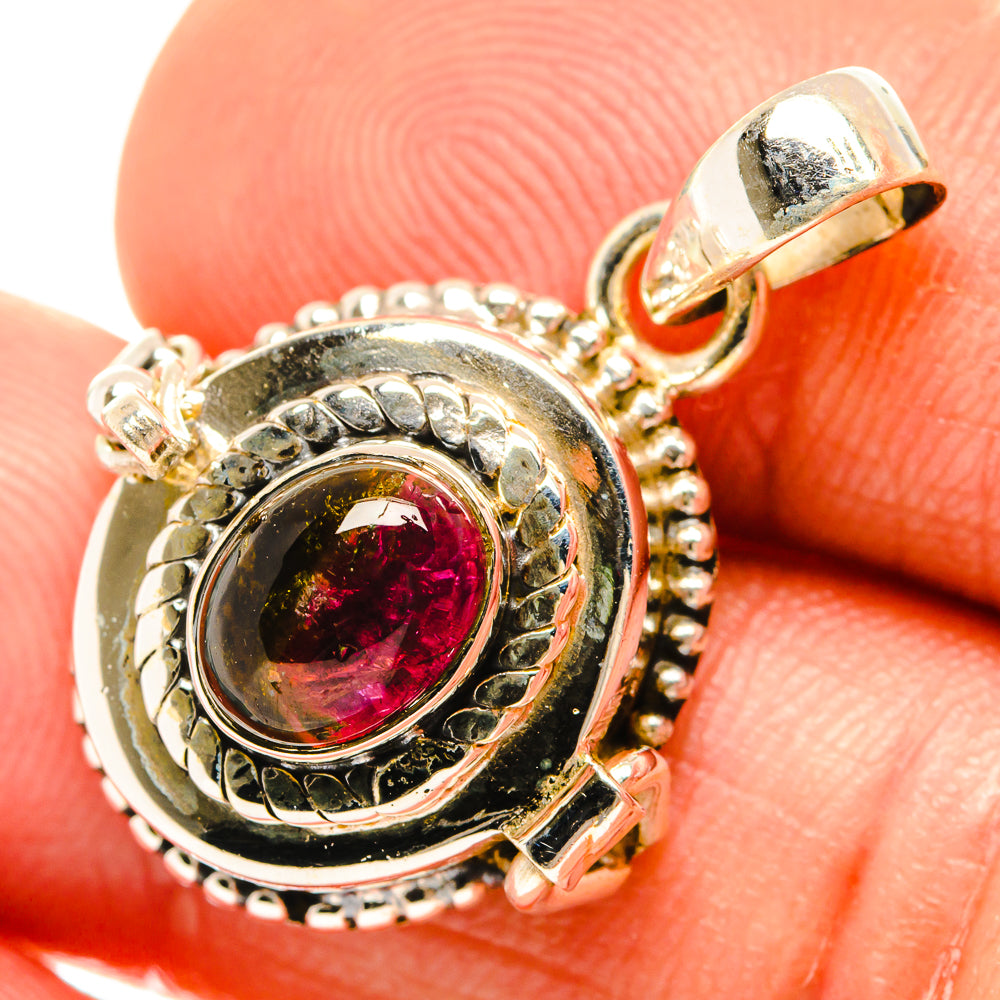 Watermelon Tourmaline Pendants handcrafted by Anasilvercos - PD27129