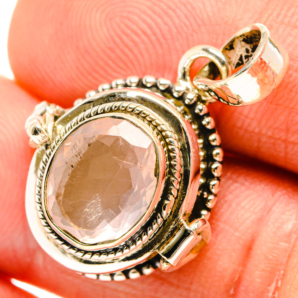 Rose Quartz Pendants handcrafted by Anasilvercos - PD27130