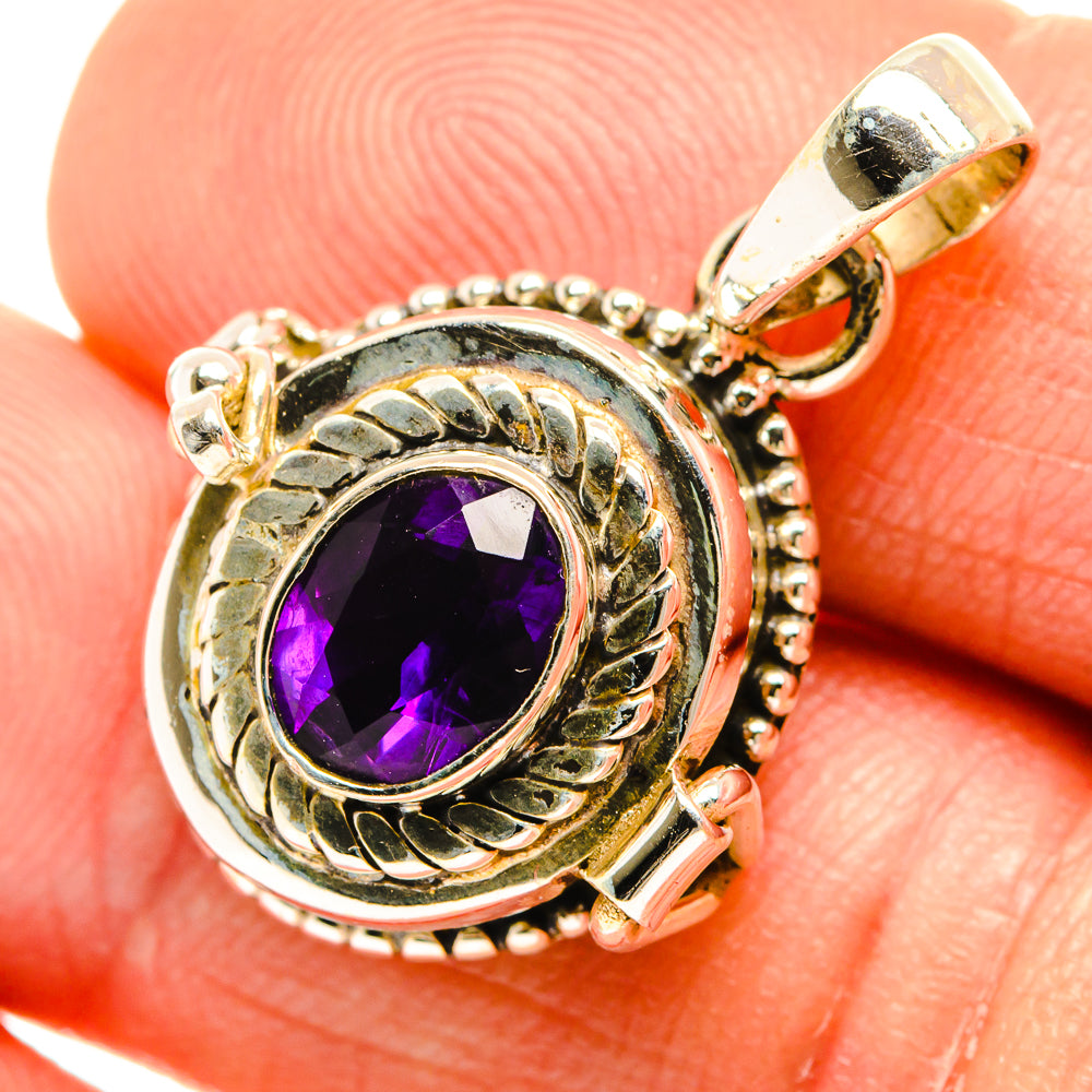 African Amethyst Pendants handcrafted by Anasilvercos - PD27134