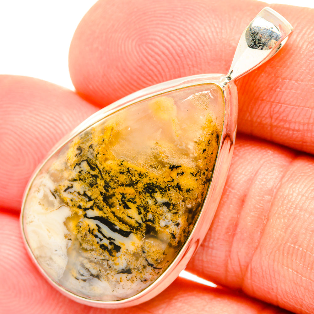 Plume Agate Pendants handcrafted by Anasilvercos - PD27146