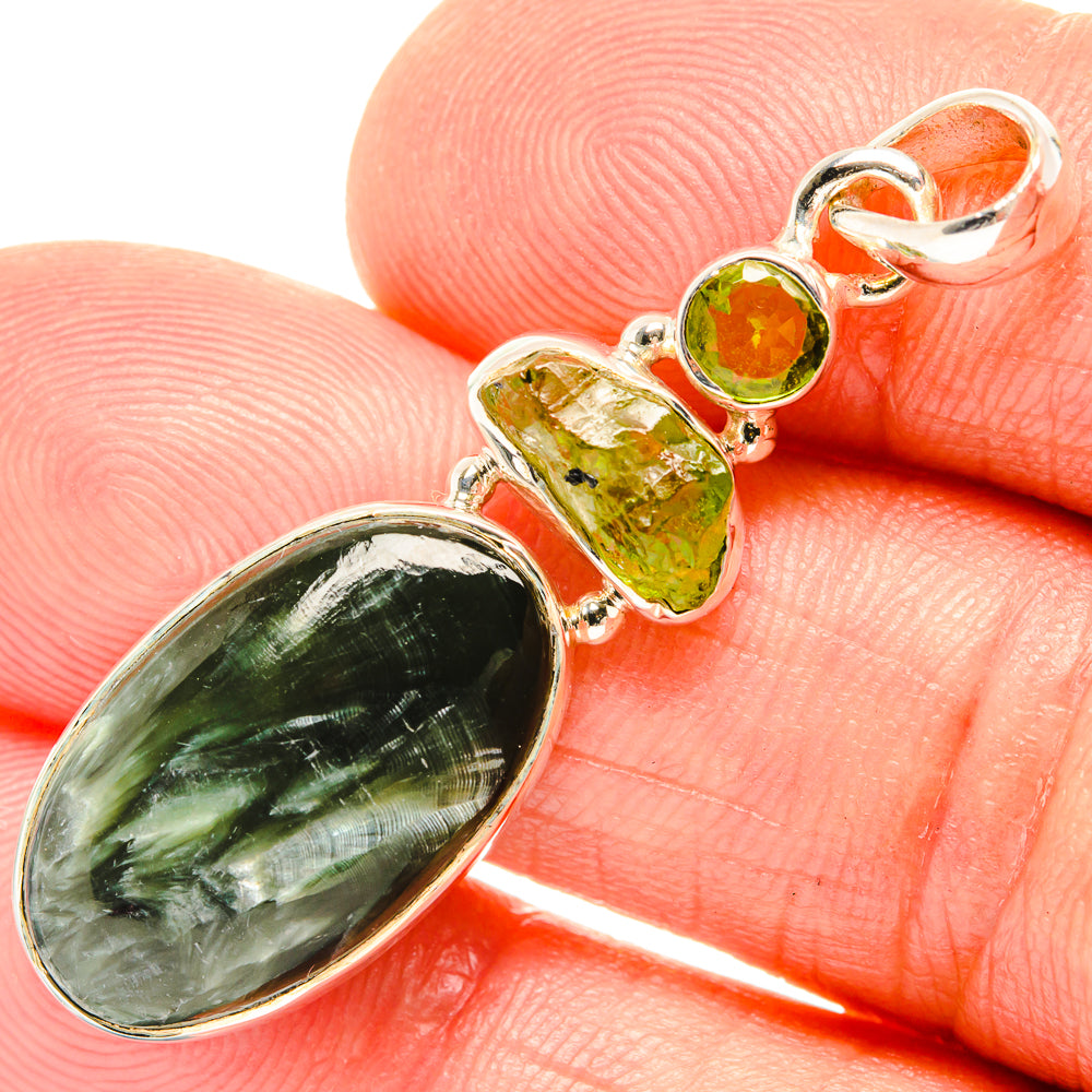 Seraphinite Pendants handcrafted by Anasilvercos - PD27150