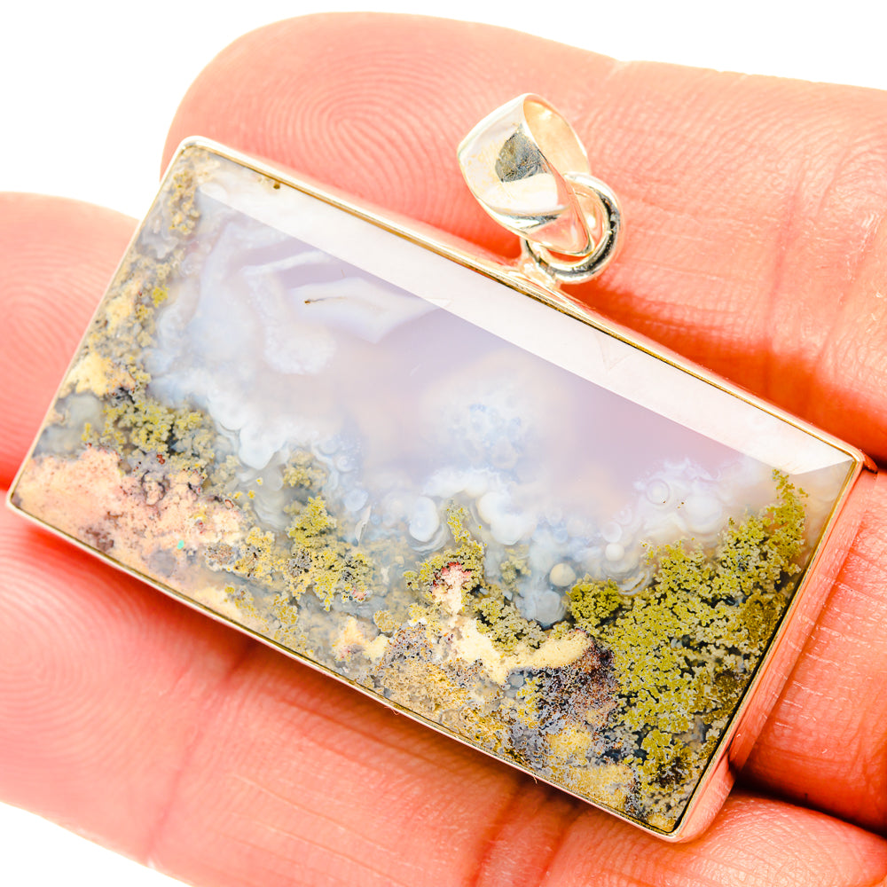 Indonesian Plume Agate Pendants handcrafted by Anasilvercos - PD27177