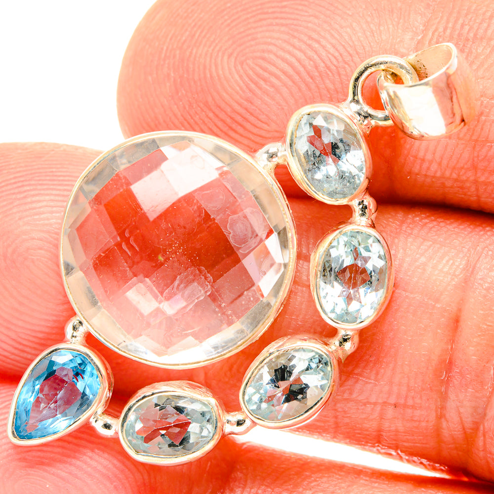 White Quartz Pendants handcrafted by Anasilvercos - PD27201