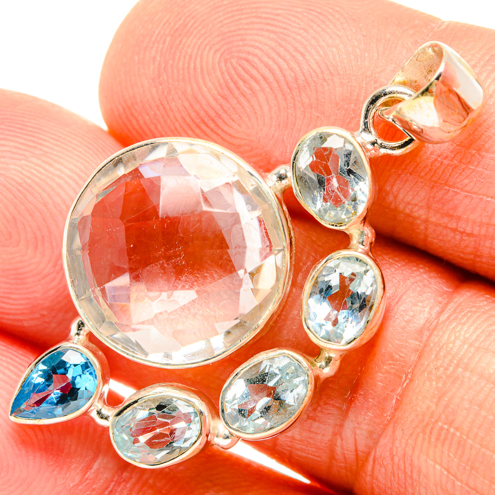 White Quartz Pendants handcrafted by Anasilvercos - PD27203