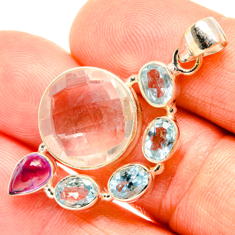 White Quartz Pendants handcrafted by Anasilvercos - PD27212