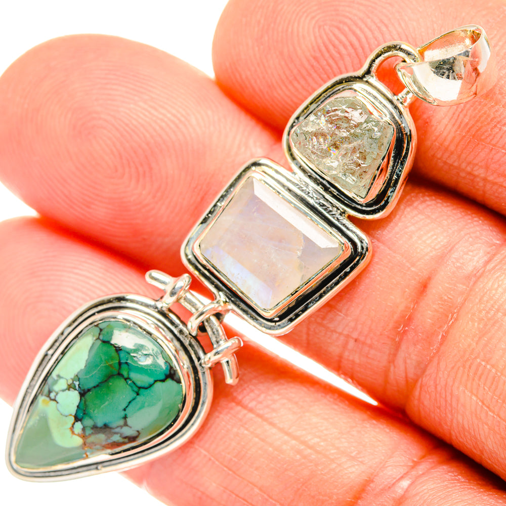 Tibetan Turquoise Pendants handcrafted by Anasilvercos - PD27214