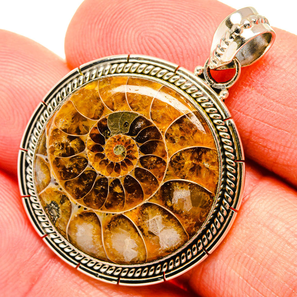 Ammonite Fossil Pendants handcrafted by Anasilvercos - PD27254