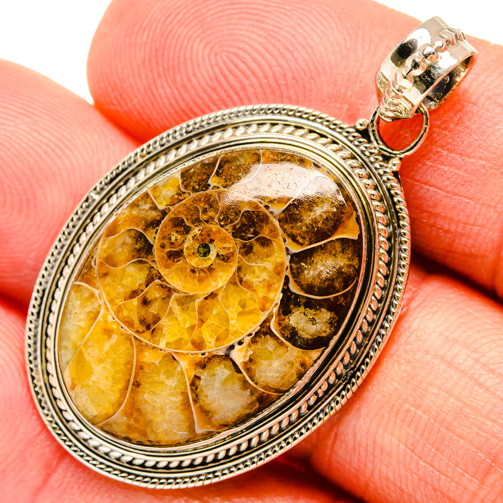Ammonite Fossil Pendants handcrafted by Anasilvercos - PD27255