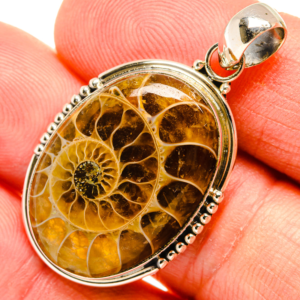 Ammonite Fossil Pendants handcrafted by Anasilvercos - PD27256