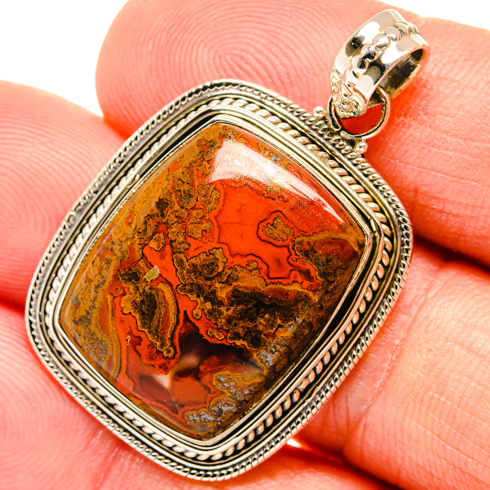 Moroccan Agate Pendants handcrafted by Anasilvercos - PD27261
