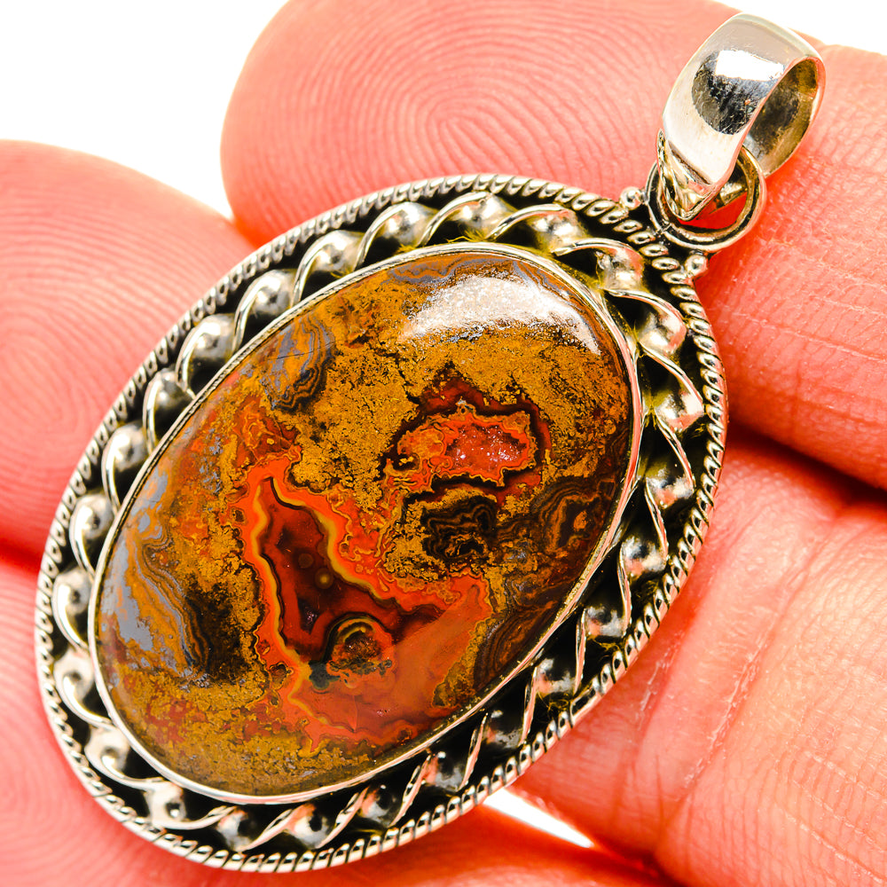 Moroccan Agate Pendants handcrafted by Anasilvercos - PD27262