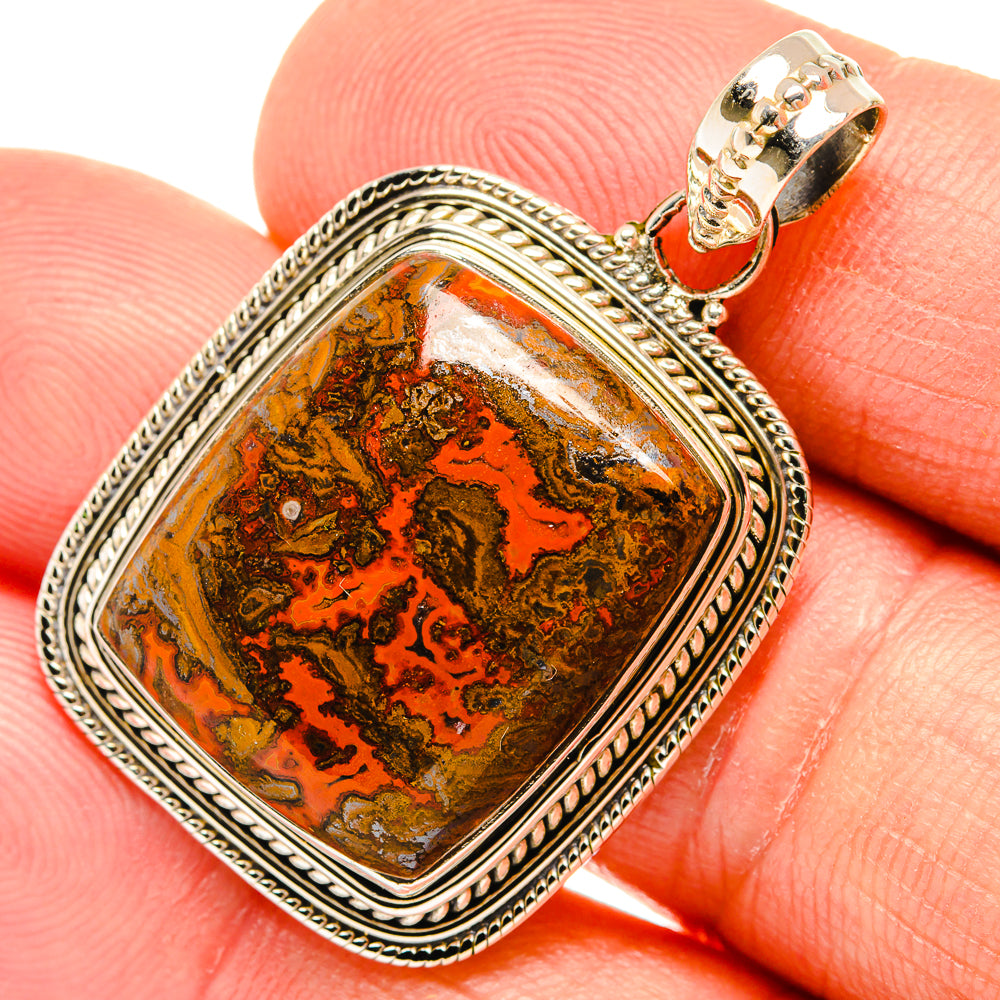 Moroccan Agate Pendants handcrafted by Anasilvercos - PD27265