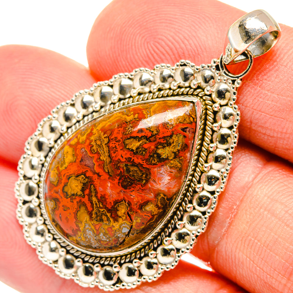Moroccan Agate Pendants handcrafted by Anasilvercos - PD27283