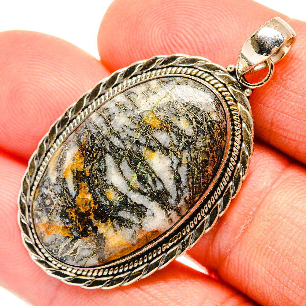Pyrite Agate Pendants handcrafted by Anasilvercos - PD27292