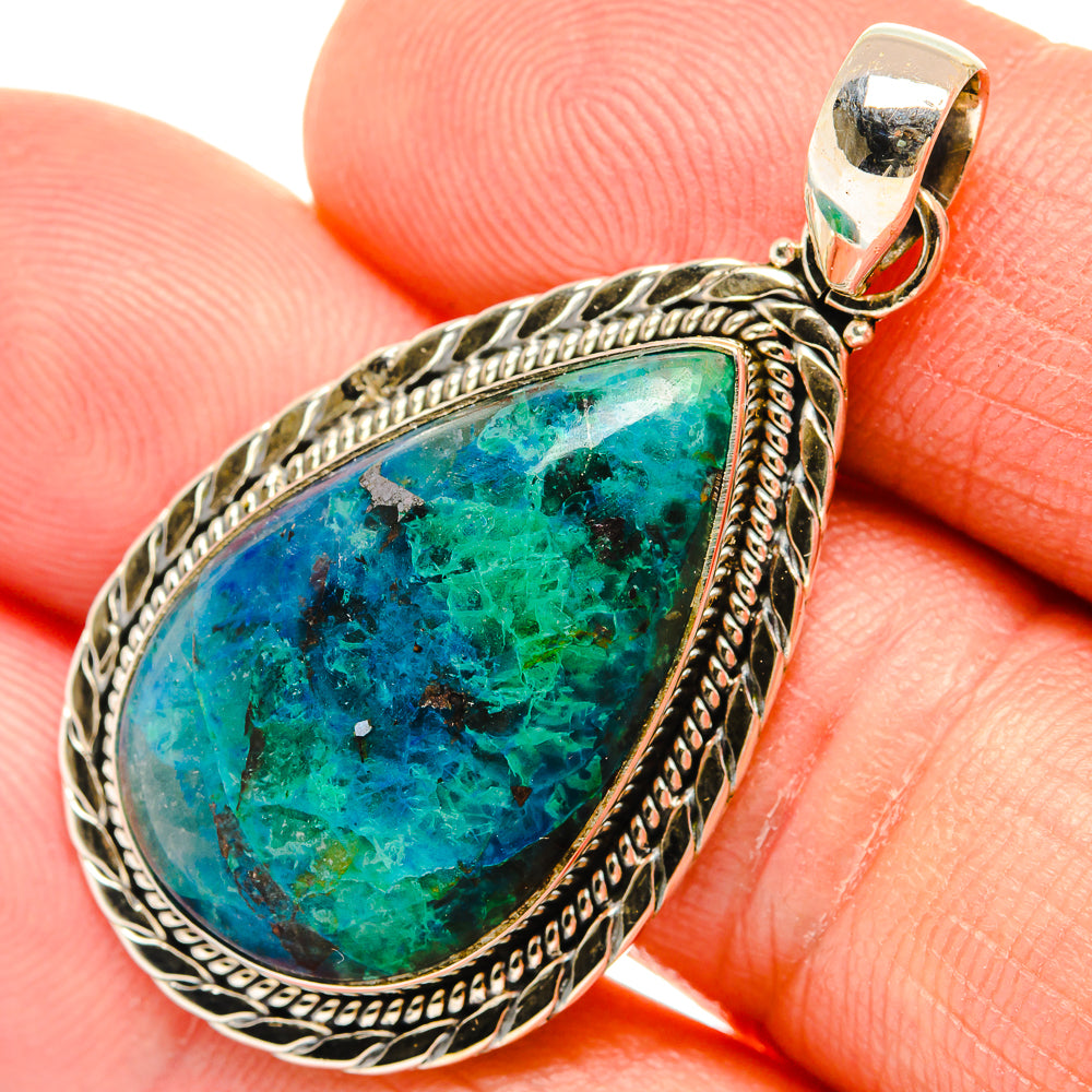 Chrysocolla Pendants handcrafted by Anasilvercos - PD27312