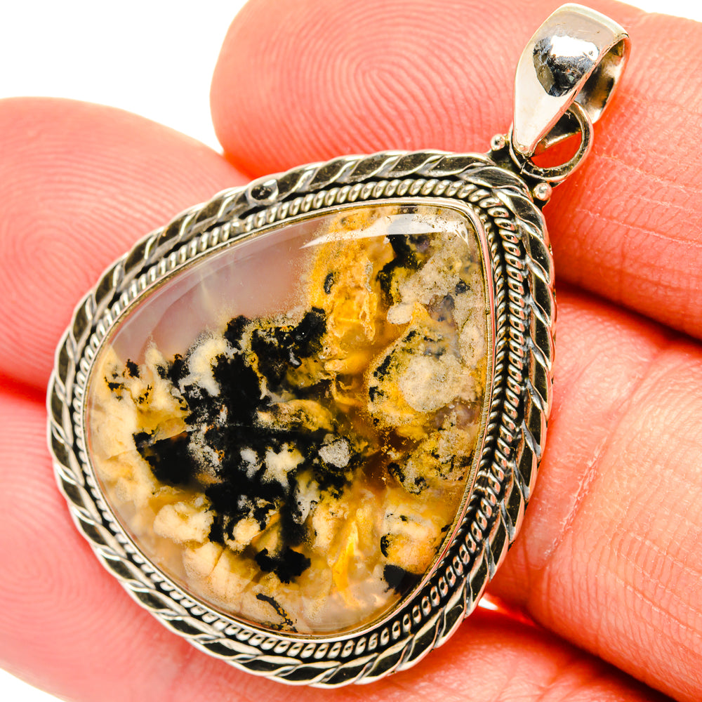 Plume Agate Pendants handcrafted by Anasilvercos - PD27322