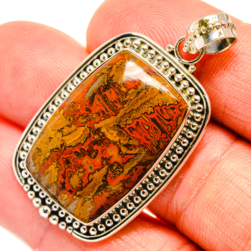 Moroccan Agate Pendants handcrafted by Anasilvercos - PD27327