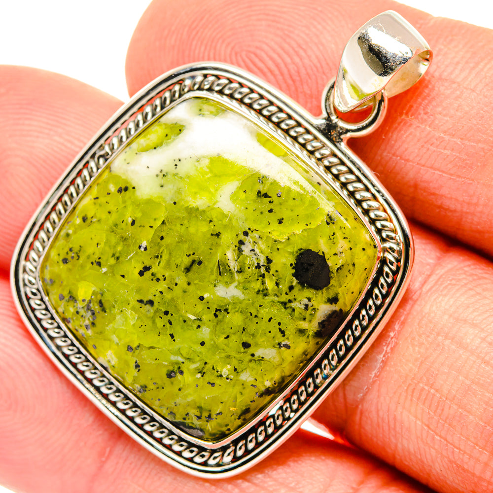 African Green Opal Pendants handcrafted by Anasilvercos - PD27339