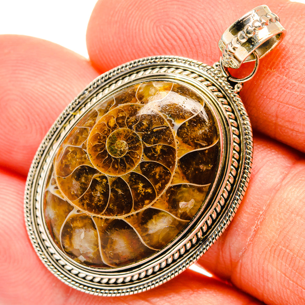 Ammonite Fossil Pendants handcrafted by Anasilvercos - PD27345