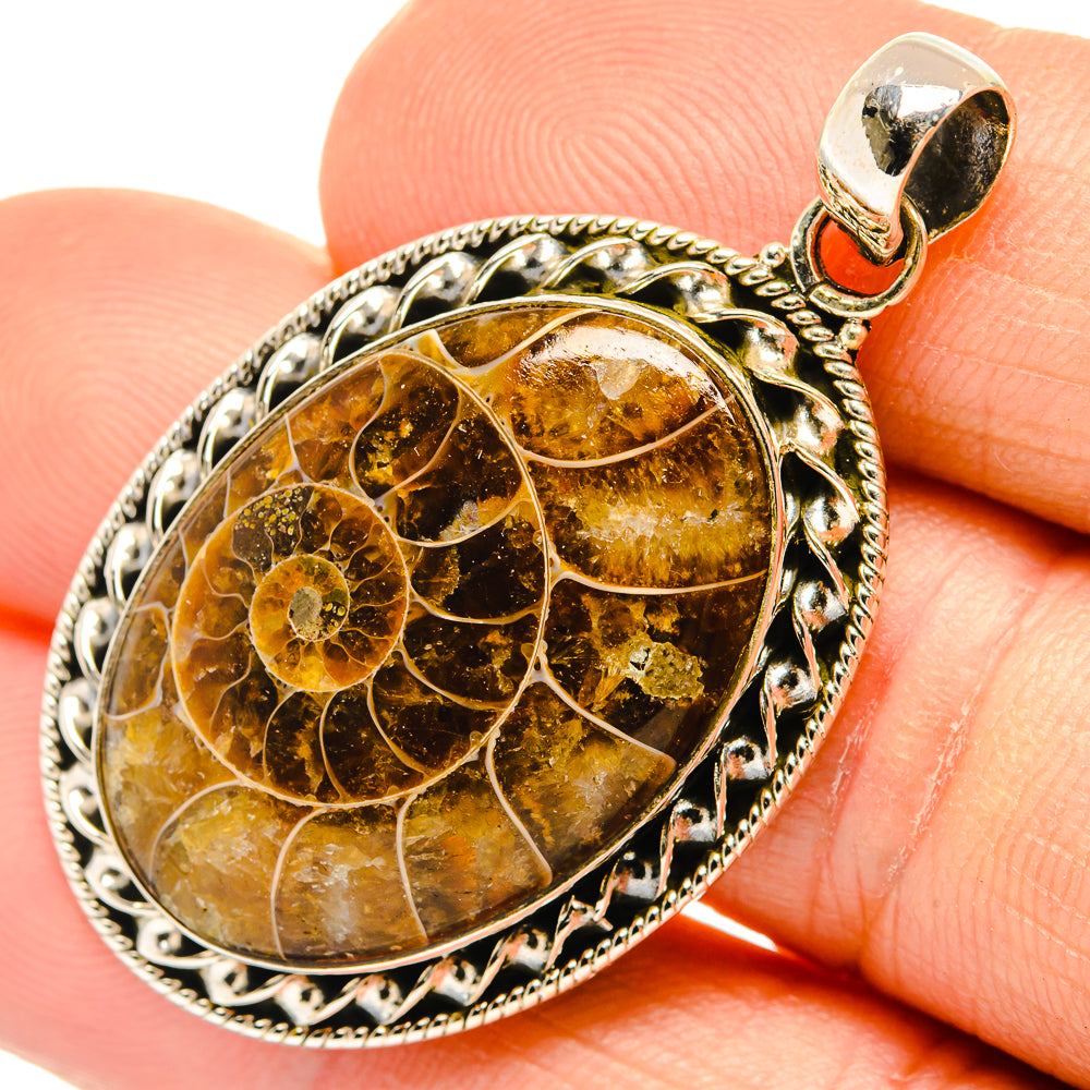 Ammonite Fossil Pendants handcrafted by Anasilvercos - PD27346