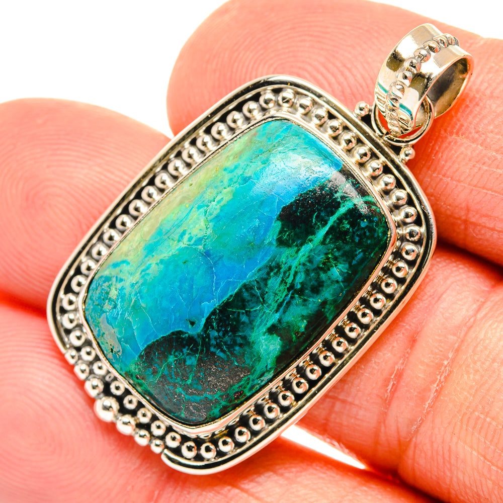 Chrysocolla Pendants handcrafted by Anasilvercos - PD27353