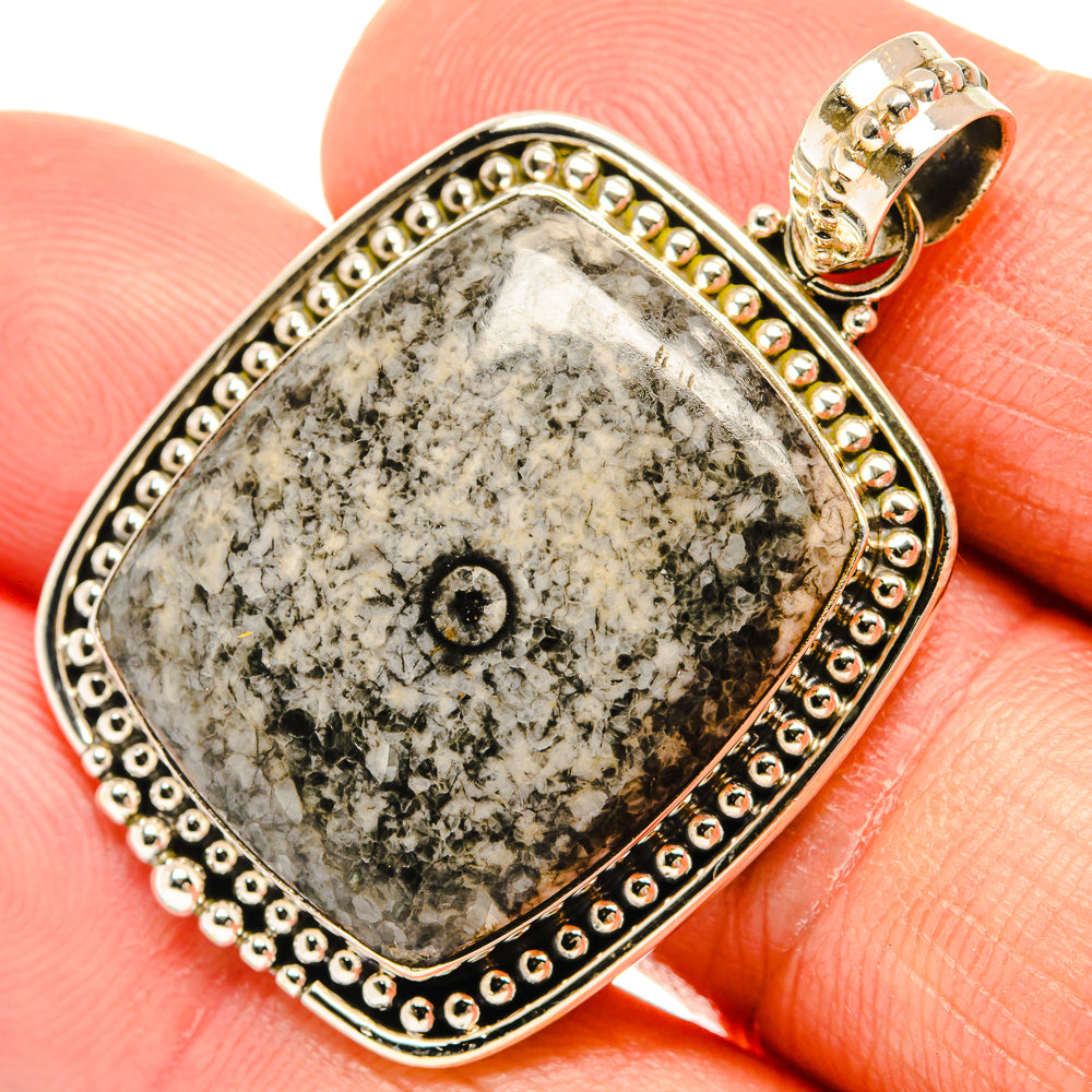 Moroccan Goniatite Fossil Pendants handcrafted by Anasilvercos - PD27360