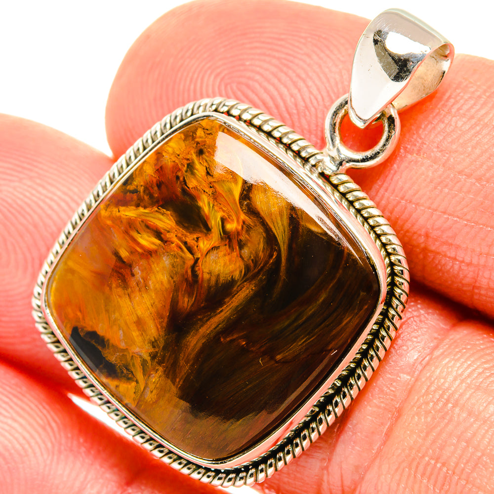 Golden Pietersite Pendants handcrafted by Anasilvercos - PD27376