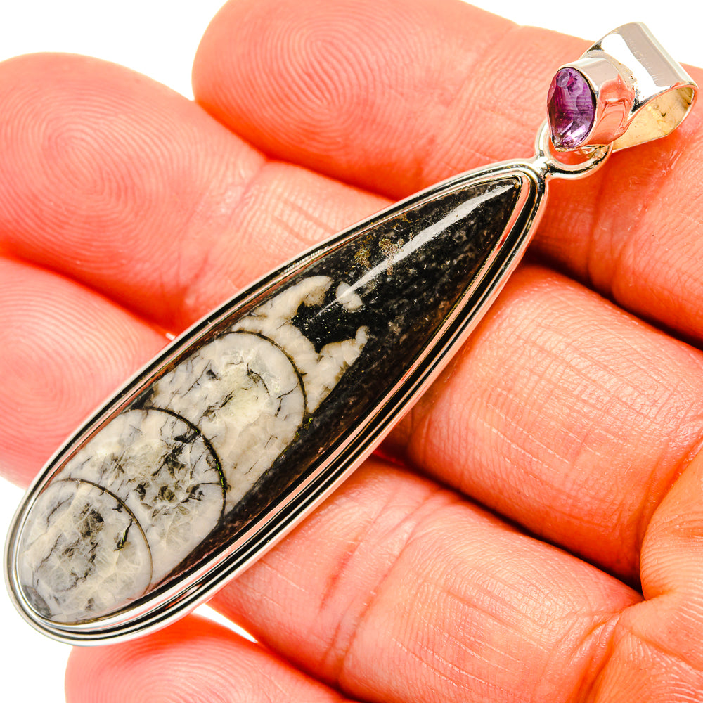 Orthoceras Fossil Pendants handcrafted by Anasilvercos - PD27389