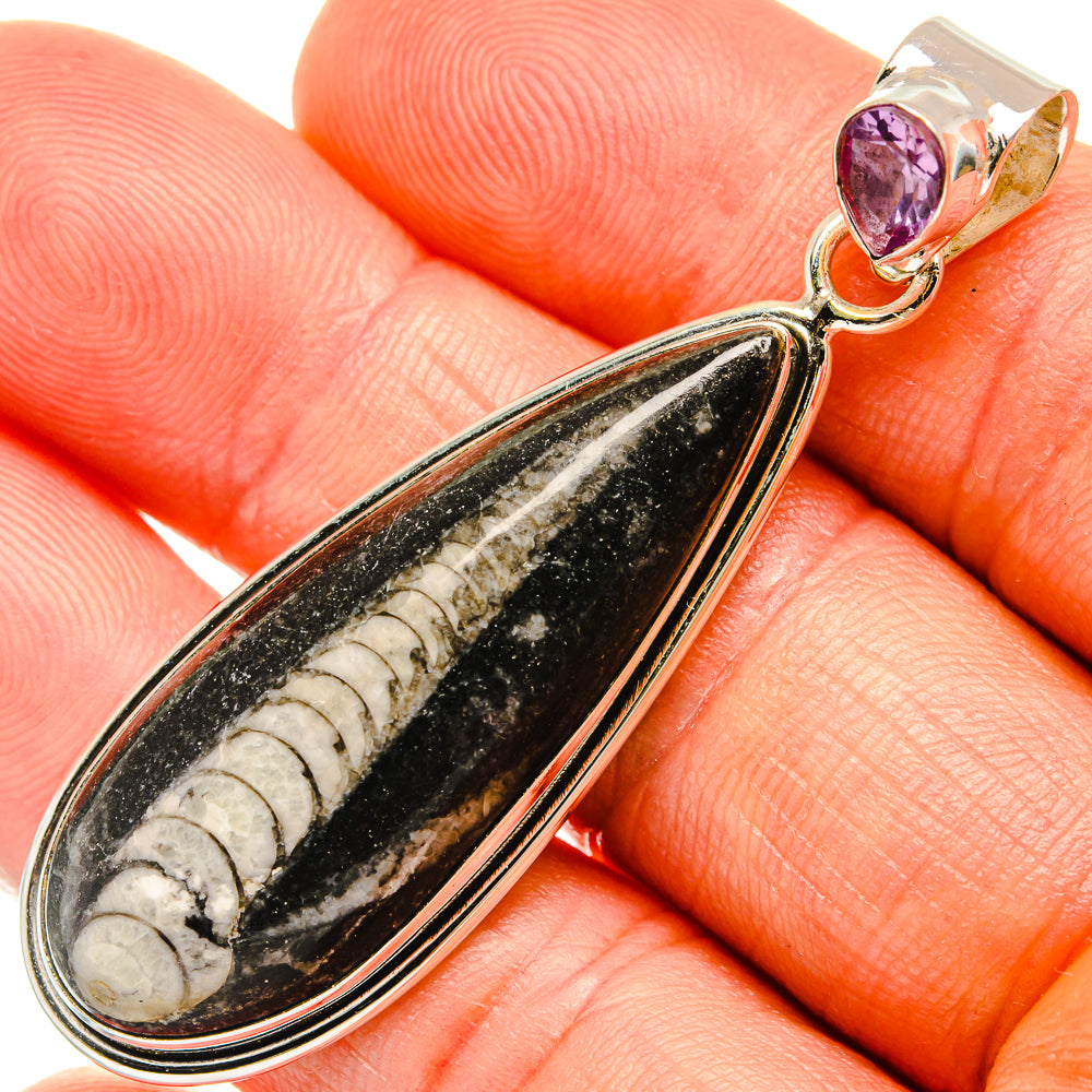 Orthoceras Fossil Pendants handcrafted by Anasilvercos - PD27390