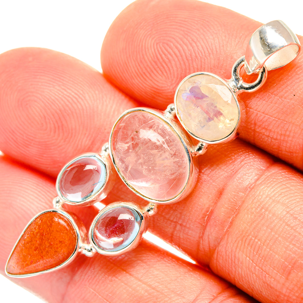 Rose Quartz Pendants handcrafted by Anasilvercos - PD27393