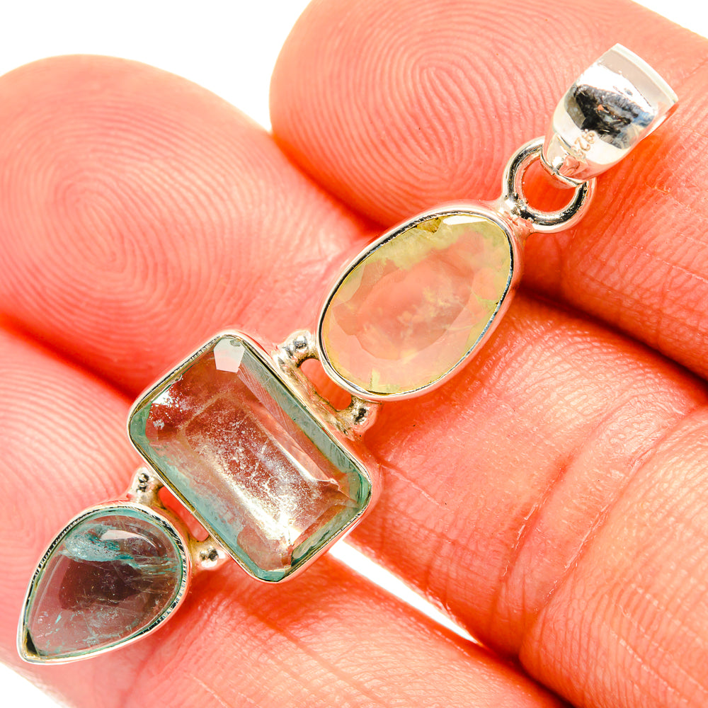Aquamarine Pendants handcrafted by Anasilvercos - PD27395