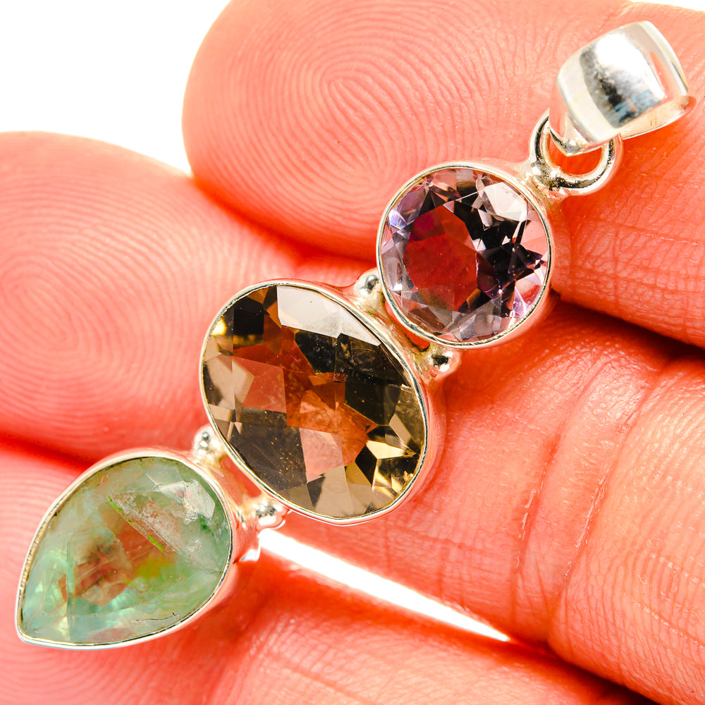 Smoky Quartz Pendants handcrafted by Anasilvercos - PD27396